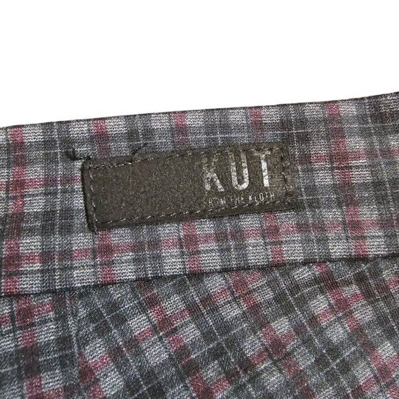 Kut From The Kloth Plaid Stretch Ponte Skinny Ankle Pants Sz 8S - Picture 7 of 11